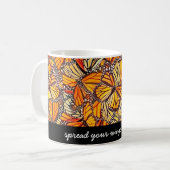 Monarch-Schmetterling-Botschaft-Tasse Kaffeetasse (Vorderseite Links)