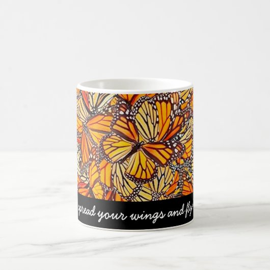 Monarch-Schmetterling-Botschaft-Tasse Kaffeetasse (Mittel)