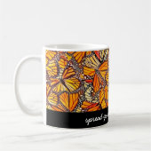 Monarch-Schmetterling-Botschaft-Tasse Kaffeetasse (Links)