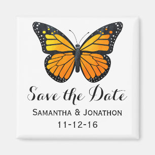 Monarch-Schmetterling, der Save the Date Wedding Magnet