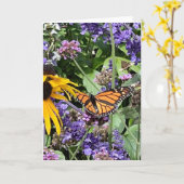 Monarch-Schmetterling Karte (Gelbe Blume)