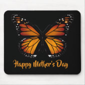 Monarch-Schmetterling Personalisierte schwarze Mau Mousepad (Vorne)