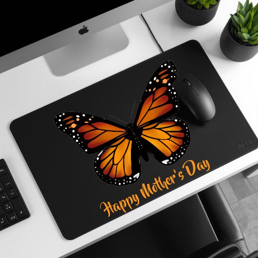 Monarch-Schmetterling Personalisierte schwarze Mau Mousepad