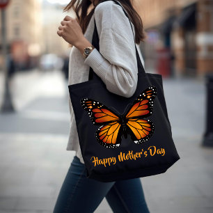 Monarch-Schmetterling Personalisierte schwarze Tra Tasche