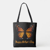Monarch-Schmetterling Personalisierte schwarze Tra Tasche (Rückseite)
