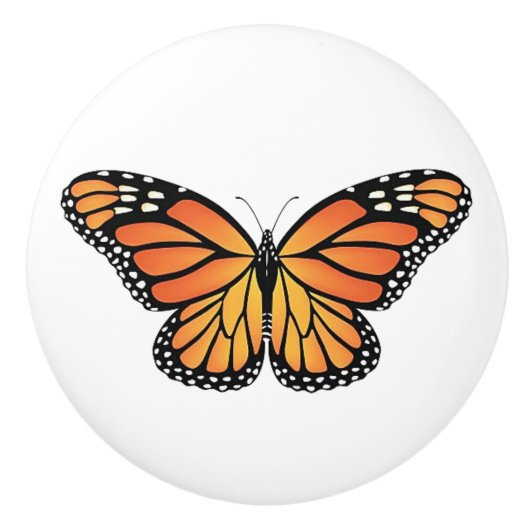 Monarch-Schmetterling Schubladenknöpfe Keramikknauf (Vorderseite)