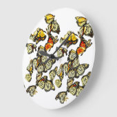Monarch-Schmetterlinge Große Wanduhr (Winkel)