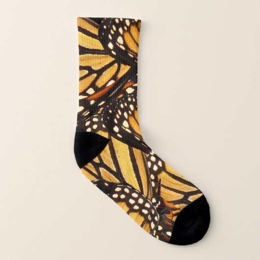Monarch-Schmetterlings-abstrakte Socken (Links - Innen)