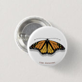 Monarch-Schmetterlings-Button Button (Vorne & Hinten)