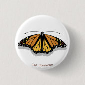 Monarch-Schmetterlings-Button Button (Vorderseite)