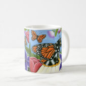 Monarch-Schmetterlings-feenhafte Kaffeetasse (VorderseiteRechts)
