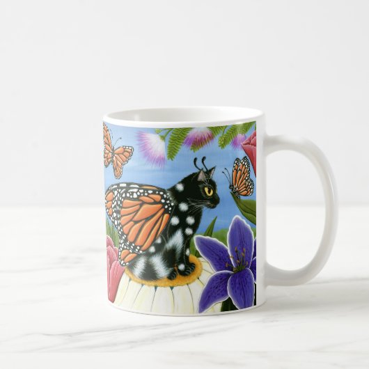 Monarch-Schmetterlings-feenhafte Kaffeetasse (Rechts)