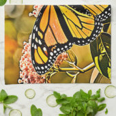 Monarch-Schmetterlings-Gartenkunst Geschirrtuch (Gefaltet)