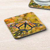 Monarch-Schmetterlings-Gartenkunst Getränkeuntersetzer (Linke Seite)