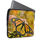Monarch-Schmetterlings-Gartenkunst Laptopschutzhülle (Vorne Rechts)