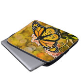 Monarch-Schmetterlings-Gartenkunst Laptopschutzhülle (Vorne Knopf)