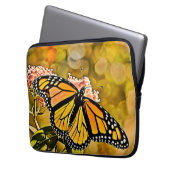 Monarch-Schmetterlings-Gartenkunst Laptopschutzhülle (Vorderseite Links)