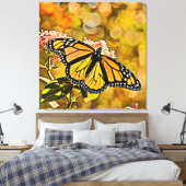 Monarch-Schmetterlings-Gartenkunst Leinwanddruck (Insitu (Schlafzimmer))