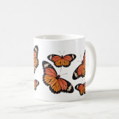 Monarch-Schmetterlings-Klassiker-Tasse Kaffeetasse (VorderseiteRechts)