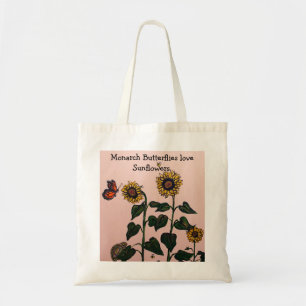 Monarch-Schmetterlings-Liebe Sonnenblumen Tragetasche