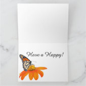 Monarch-Schmetterlings-Sonnenblume-Blumen-Tier mit Karte (Innenseite)