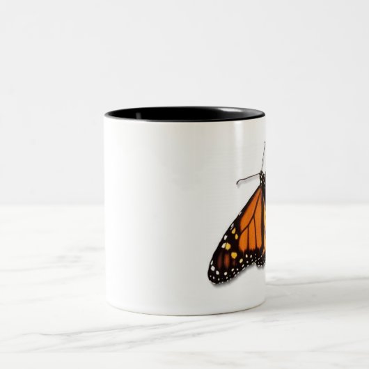 Monarch-Schmetterlings-Trinkbehälter Zweifarbige Tasse (Mittel)