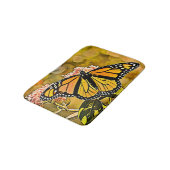Monarch-Schmetterlingsgarten-Kunst Badematte (Schrägansicht)