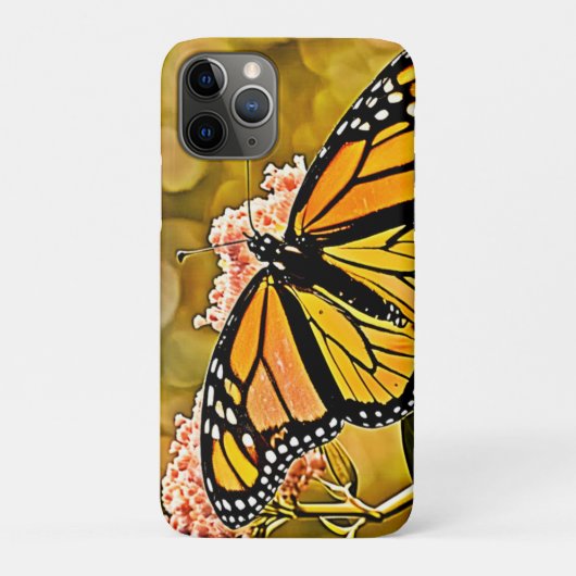 Monarch-Schmetterlingsgarten-Kunst Case-Mate iPhone Hülle (Rückseite)