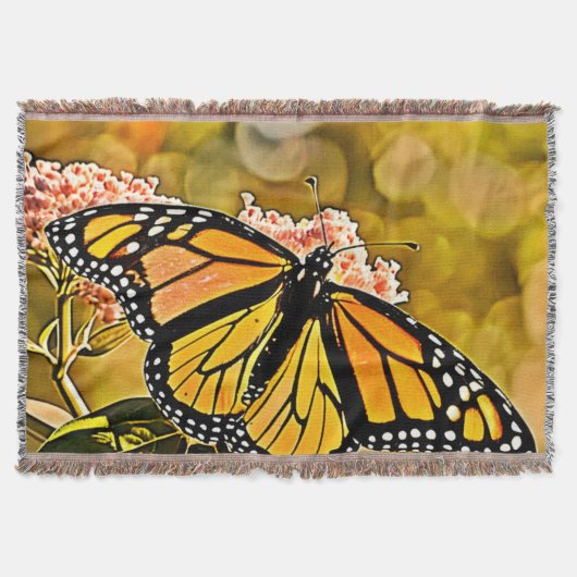 Monarch-Schmetterlingsgarten-Kunst Decke (Vorderseite)