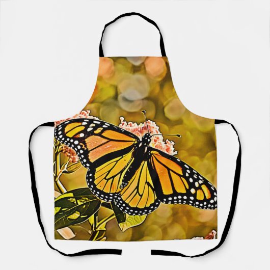Monarch-Schmetterlingsgarten-Kunst Schürze (Vorderseite)