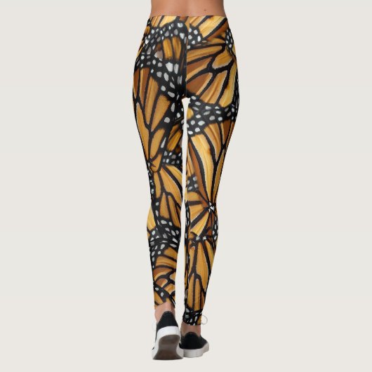 Monarch-Schmetterlingsmuster Leggings (Rückseite)