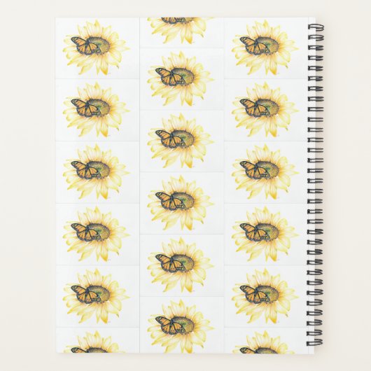 Monarch & Sonnenblume Planer (Rückseite)