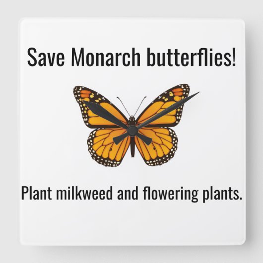 Monarch Square Wall Clock Quadratische Wanduhr (Vorderseite)