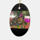 Monarch Twins #1-oval Keramik Ornament (Links)