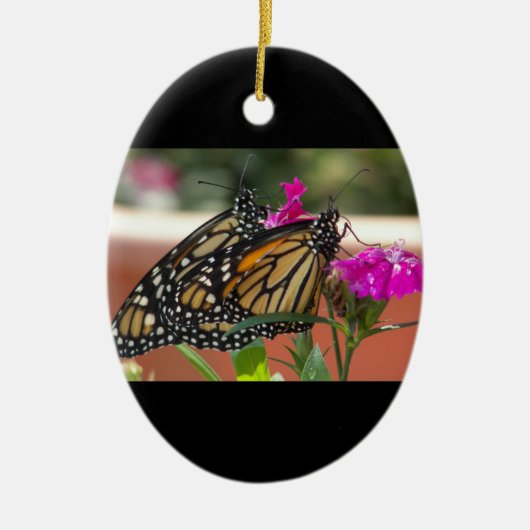 Monarch Twins #1-oval Keramik Ornament (Vorne)