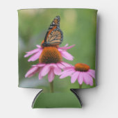 Monarch über Echinacea Dosenkühler (Vorderseite)