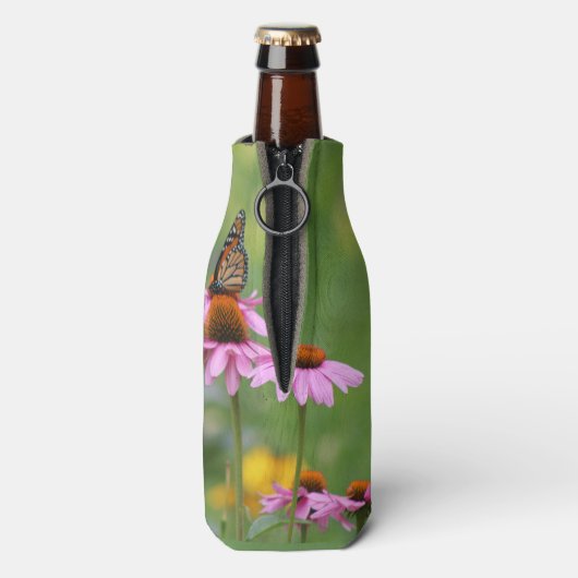 Monarch über Echinacea Flaschenkühler (Flasche Rückseite)