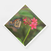 Monarch über Penta-Blume Serviette (Ecke)