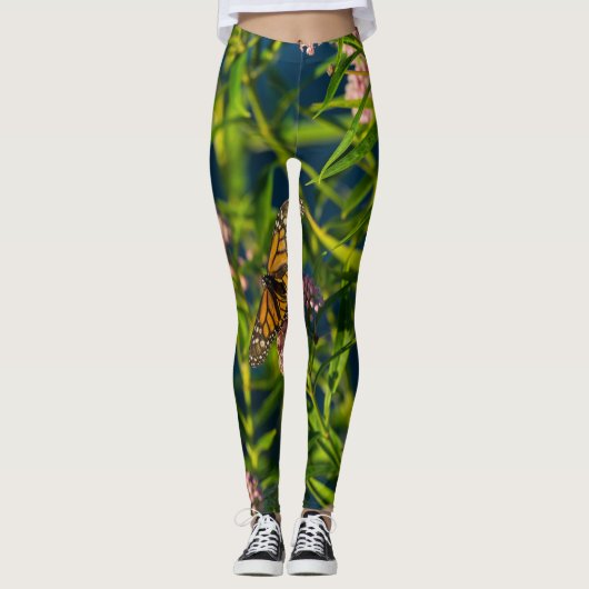 Monarch und Milkweed Leggings (Vorderseite)