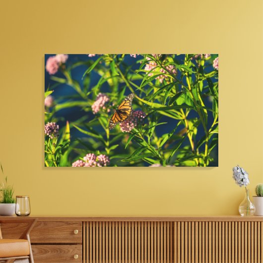Monarch und Milkweed Leinwanddruck (Insitu (Wohnzimmer))