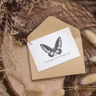 Monarch Vintag Watercolor Butterfly Postkarte