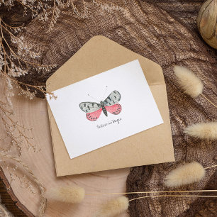 Monarch Vintag Watercolor Butterfly Postkarte