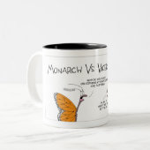Monarch Vs. Viceroy Butterfly Zweifarbige Tasse (Vorderseite Links)