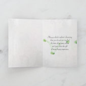 Monarchbutter auf Milchkraut-Beileid Karte (Innenseite)