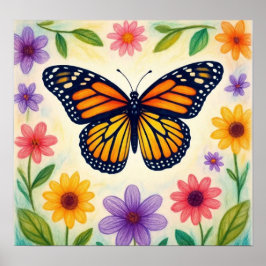 MonarchDaisyGarden Poster