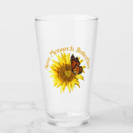 Monarchen-Schmetterlinge, Monarch auf einer Sonnen Glas