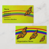 Monarchen u. Regenbogen-kundengerechte Visitenkarte (Vorne/Hinten)