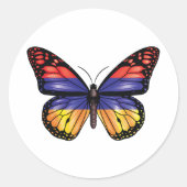 Monarchfahne Runder Aufkleber (Vorderseite)