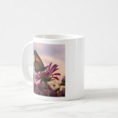 Monarchfalter auf Blüte Kaffeetasse (Vorderseite Links)