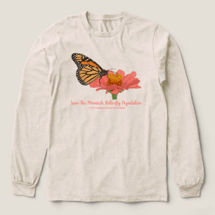 Monarchfalter auf einer Zinnia Tri-Blend Shirt